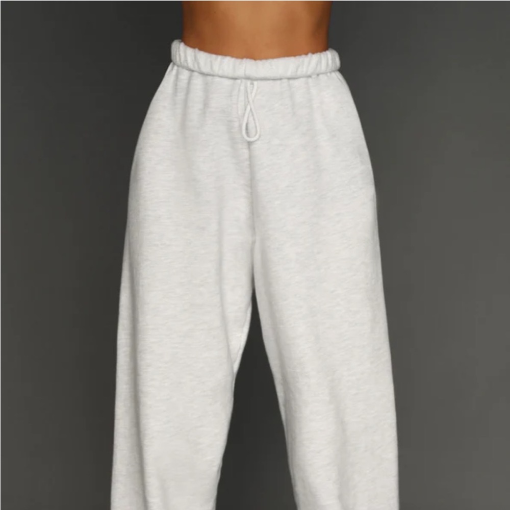 Joah Brown Oversized Jogger Pearl Grey French Terry XS/S